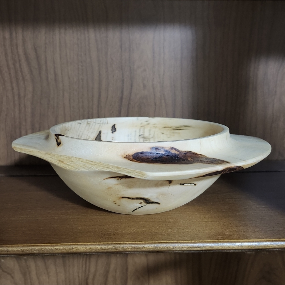 Hand-turned wooden bowl